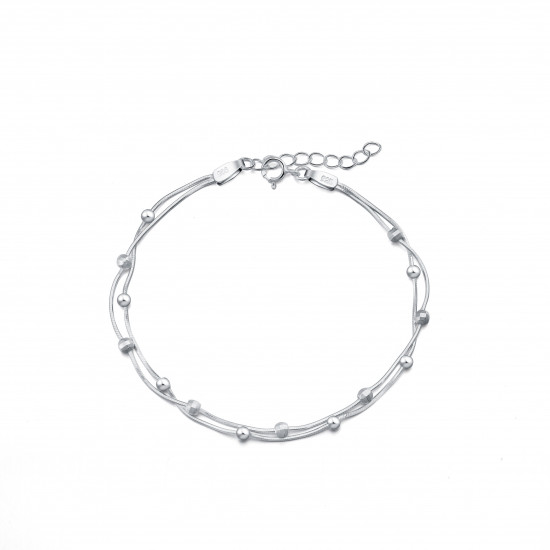 BLUEYES COLLECTION 925 Sterling Silver 7.5" in Bracelet Jewellery Chains  for Women-B1S005