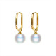 BLUEYES COLLECTION Natural 7.5mm Pearl Bead Women's 18K Gold Earring-003 BLUEYES COLLECTION Natural 7.5mm Pearl Bead Women's 18K Gold Earring-003